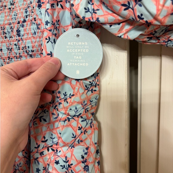 Hill House Floral Mini Dress - Blue and Pink - Picture 7 of 7